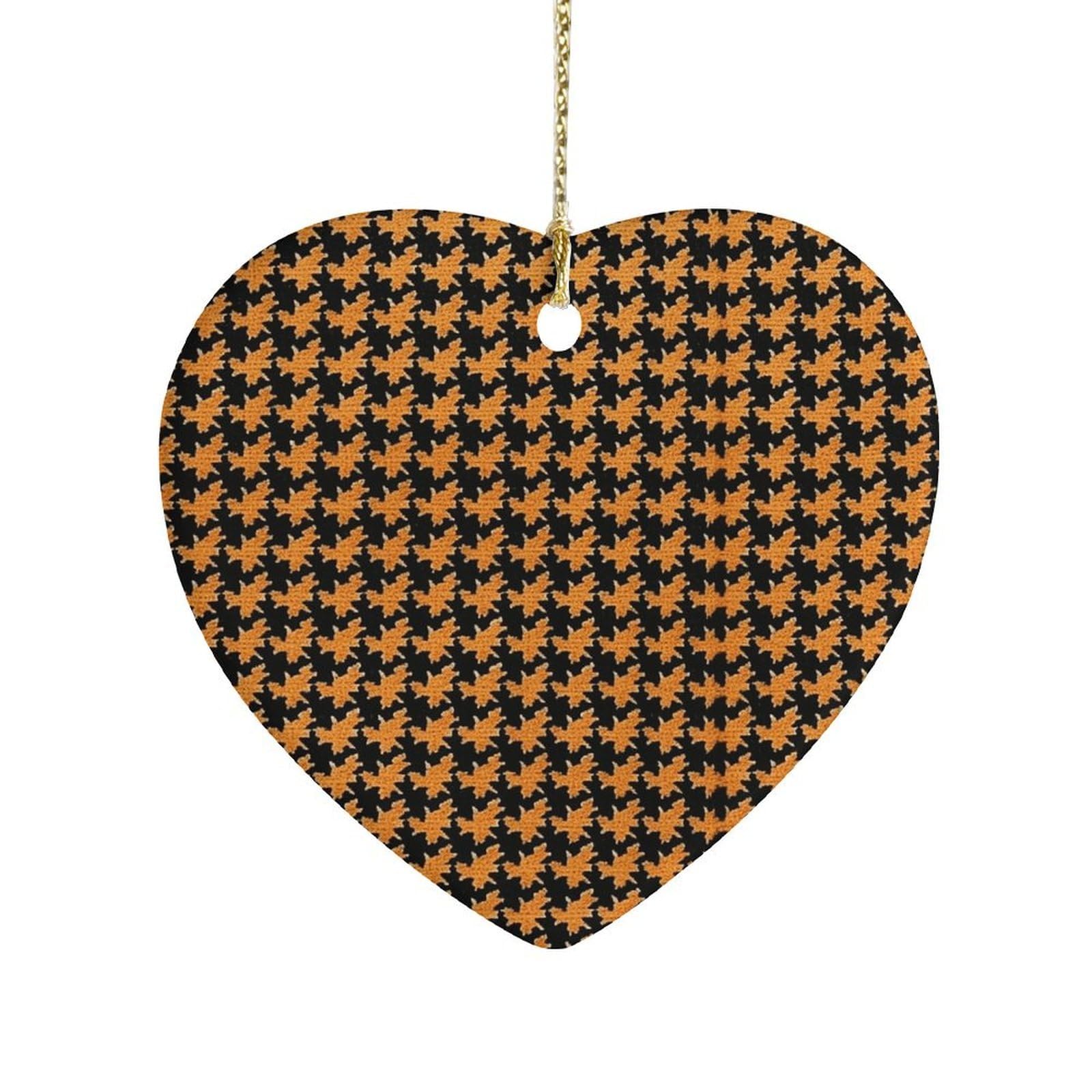 Fekiloot Style Orange Pattern Ceramic Ornament Home Decor Keepsake