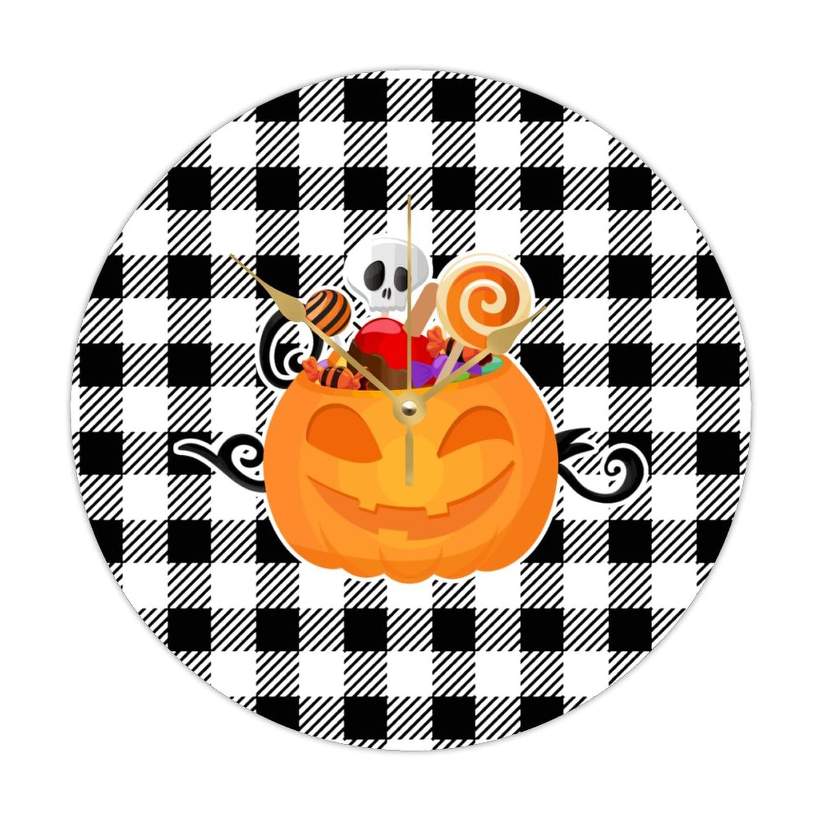 Horloge Halloween en bois pour décoration de cuisine et ambiance d'automne