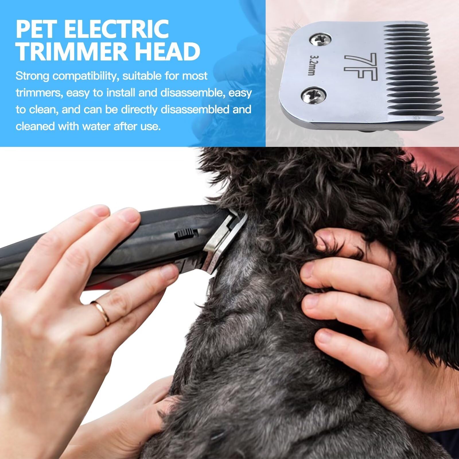 2024 Upgrade 7 Blade for Andis Dog Grooming Leaves pet’s hair (1/8