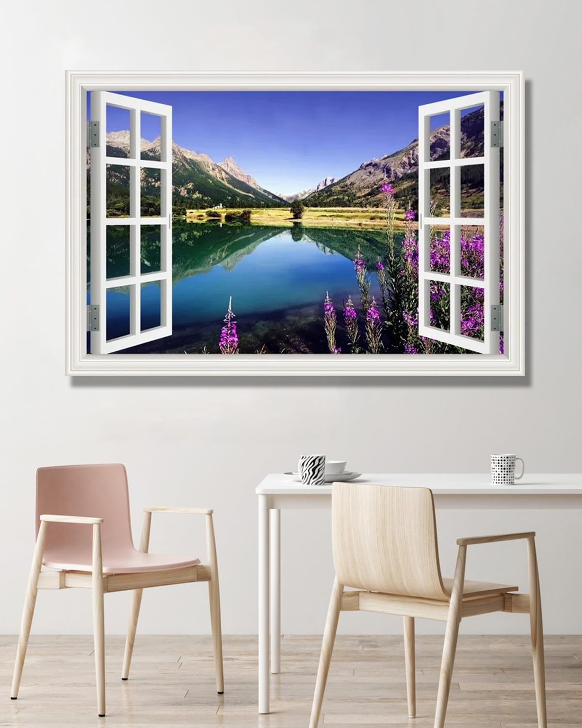 NHLDZYH Wewnętrzna rama. Sztuczny obraz na płótnie, dekoracja ścienna z widokiem krajobrazowym 3D, gotowa do powieszenia do domowego biura lub salonu. C194. 60 x 90 cm - 23,7 x 35,5 cala.