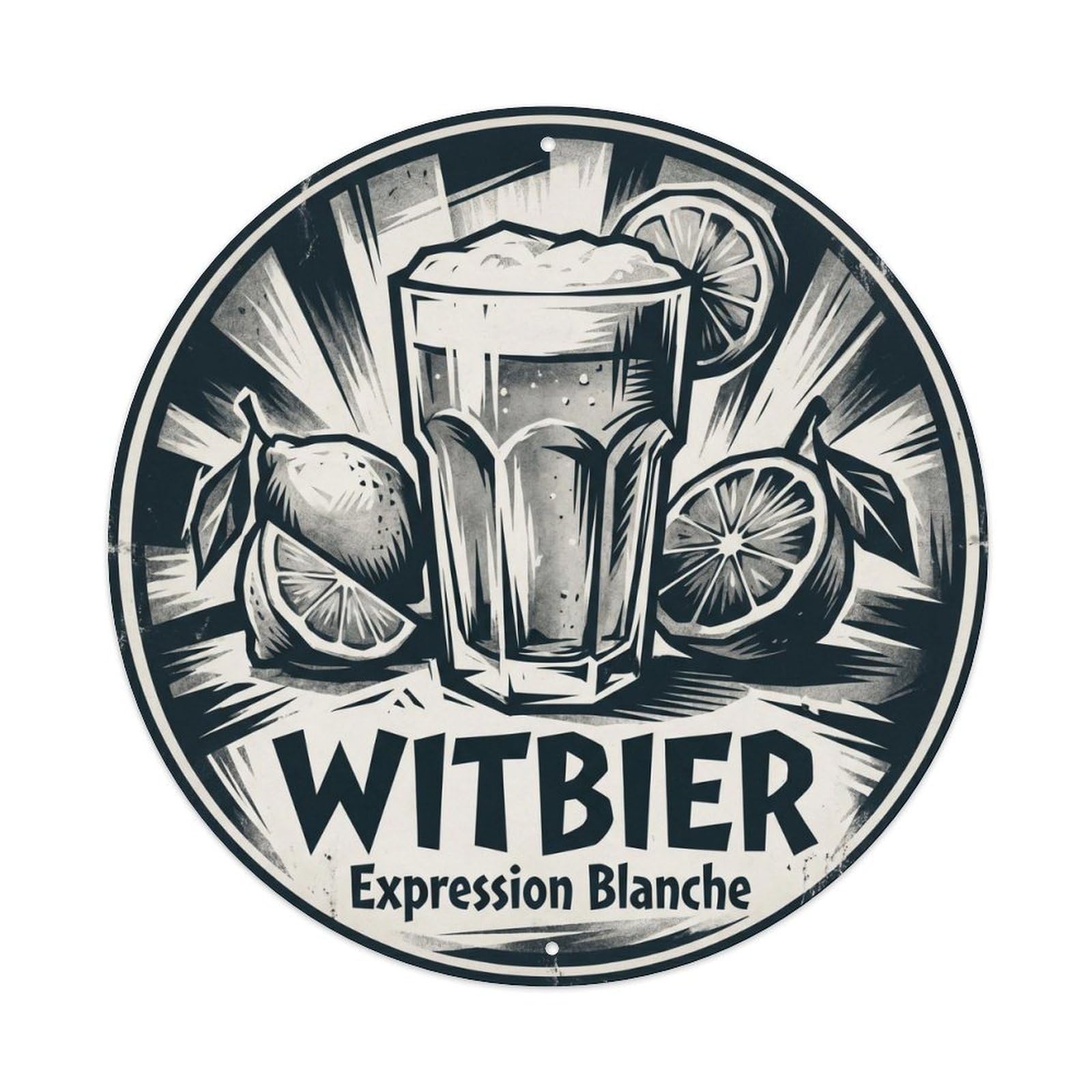 Traditional Belgian Witbier Wheat Beer Pub Brewery Metal Tin Sign