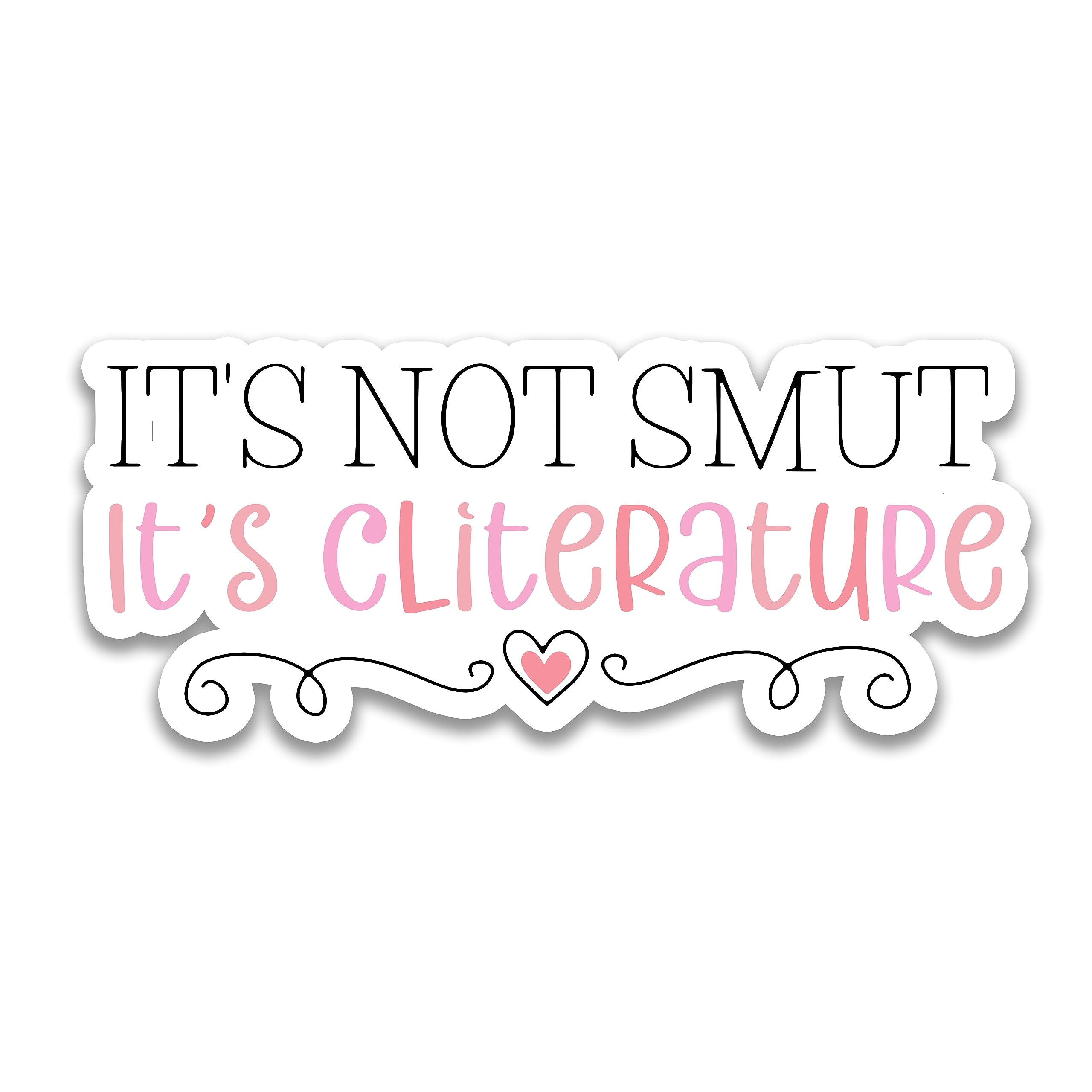 Pegatinas de literatura It's Not Sm*t It's Cliterature para personalizar fundas de libros