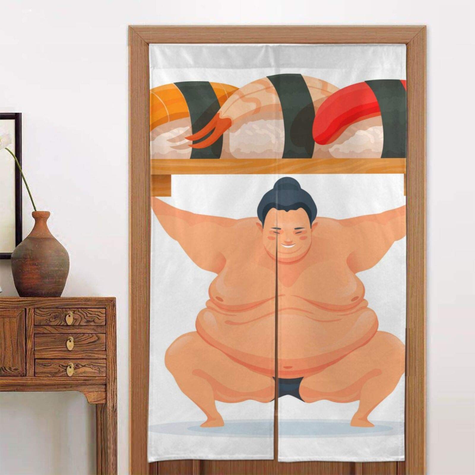 Amazon｜のれん 相撲 大相撲 すし 和風 おしゃれ 目隠し ロング
