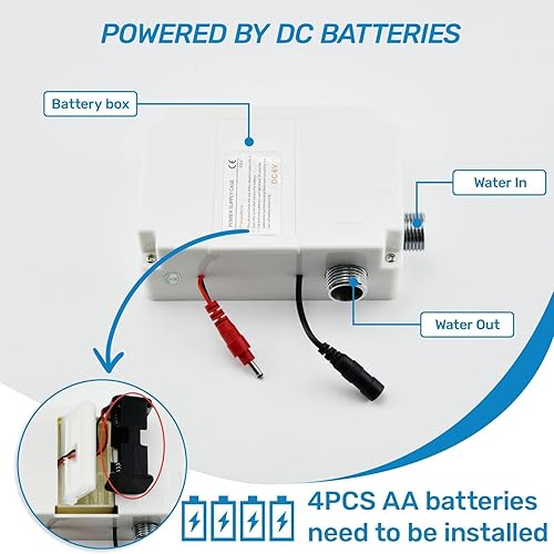 Miniatura 15 de Luxice Sensor automático sin contacto grifo del lavabo del baño caliente y frío mezclador cubierta placa incluida grifo, acabado cromado Cromo