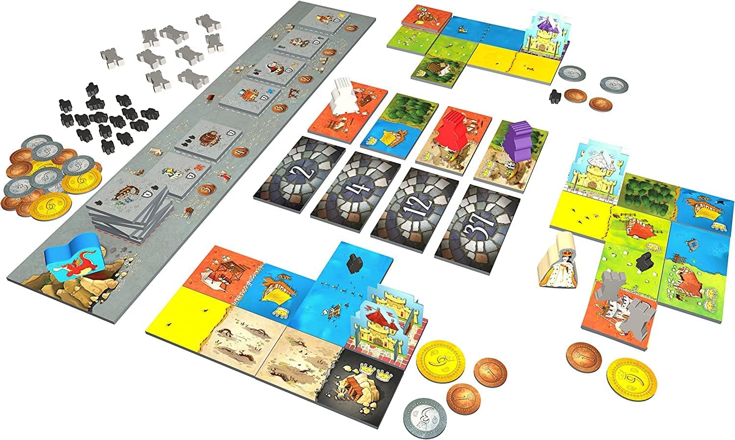 Blue Orange Games Queendomino Board Game - Family or Adult Strategy Board Game for 2 to 4 Players. Recommended for Ages 8 & Up