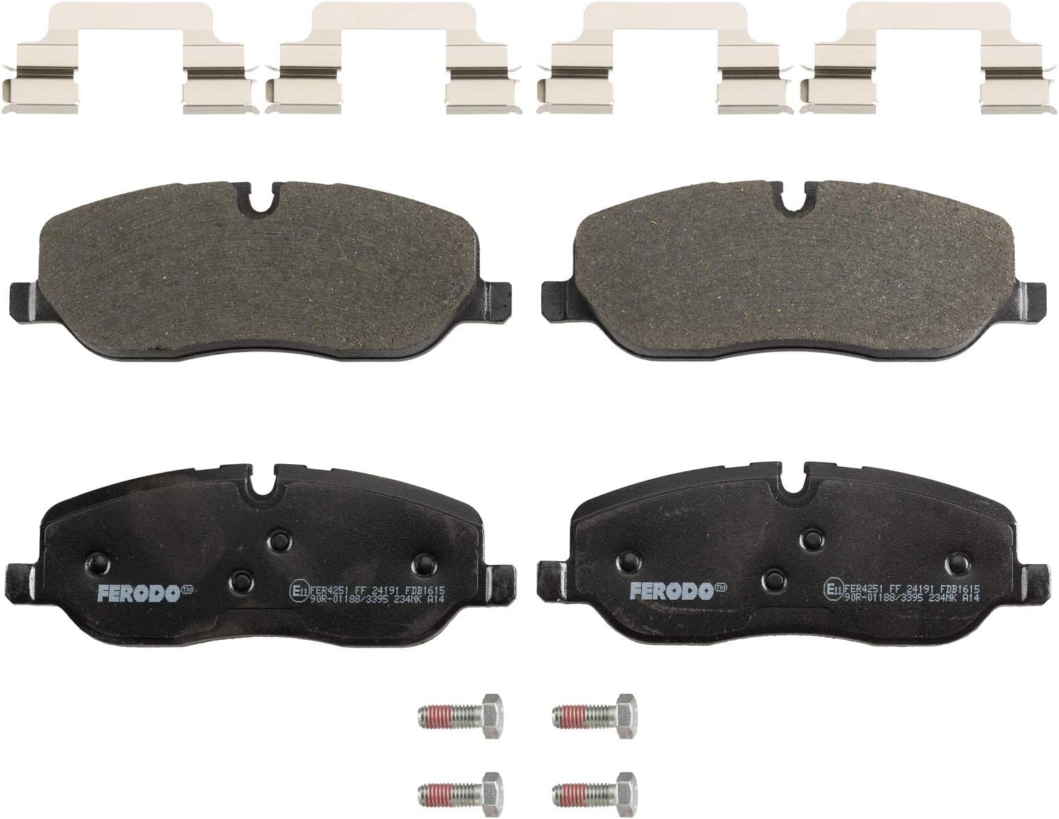 Ferodo FDB1615 Low Steel Disc Brake Pad, Set of 4