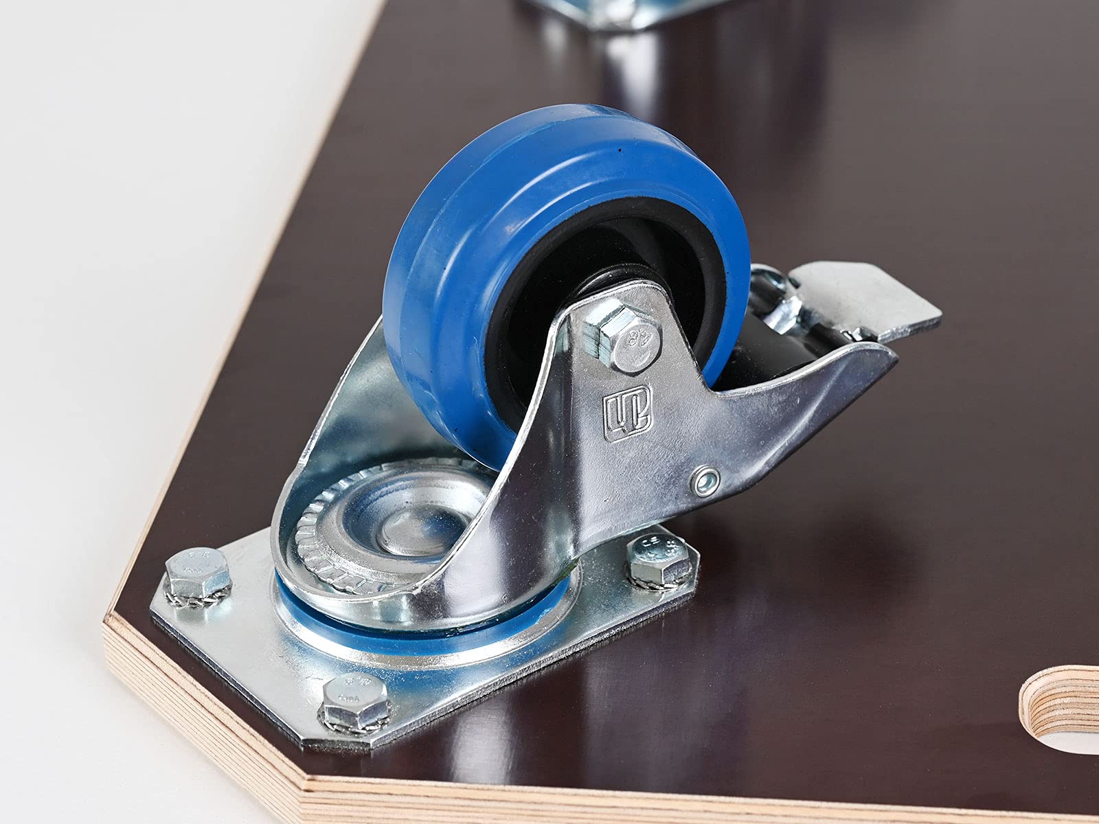 Weva Transportroller 40 x 40 cm | Schwerlast-Rollbrett | 300kg Tragfähigkeit | 630° drehbare 80mm Vollgummi-Rollen | Made in Germany