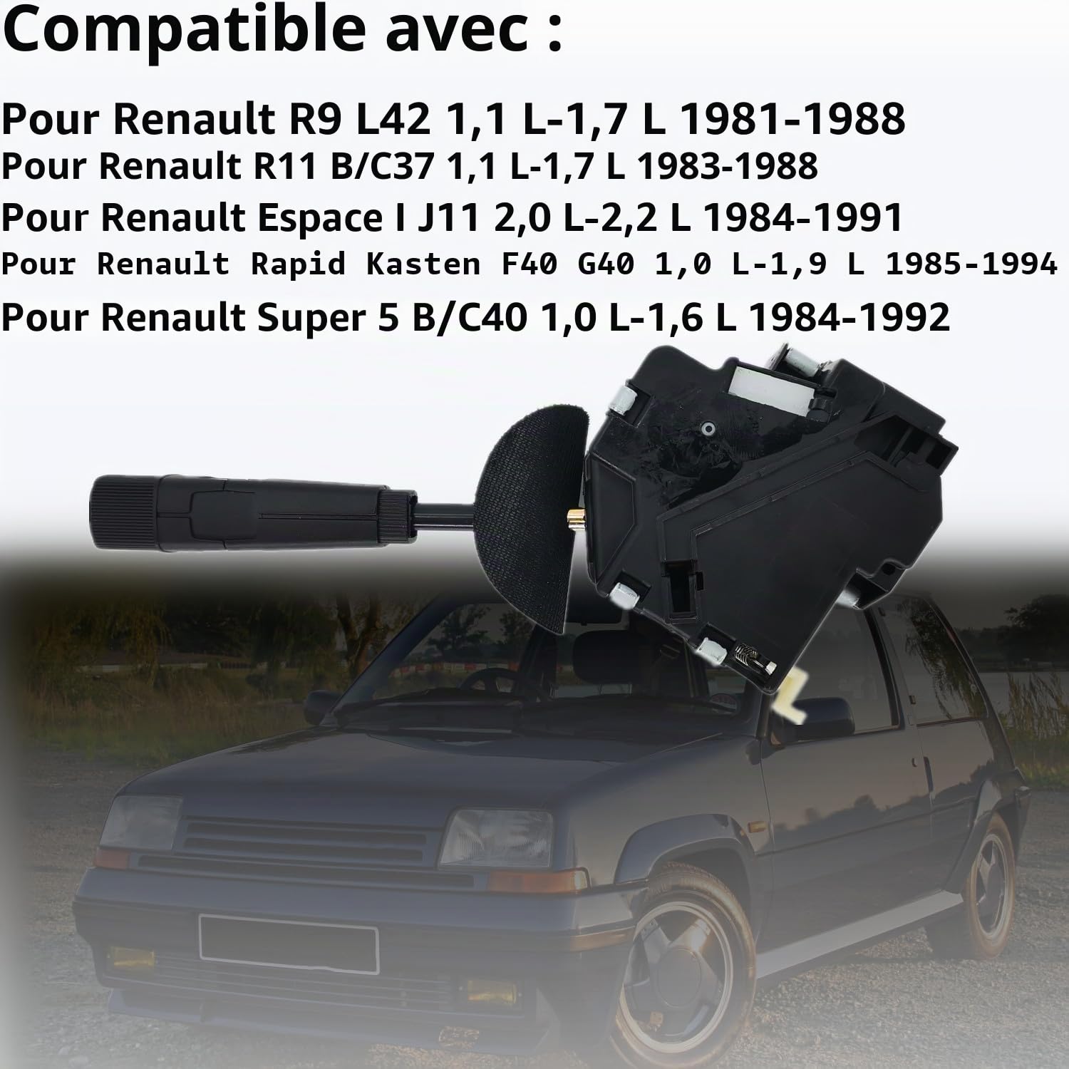 Commodo Commande Volant Clignotants Commutateur Colonne Direction pour Renault R9 R11 Express Rapid Kasten Super 5 7700760825 7700711171 7700760826 7700779566 251104