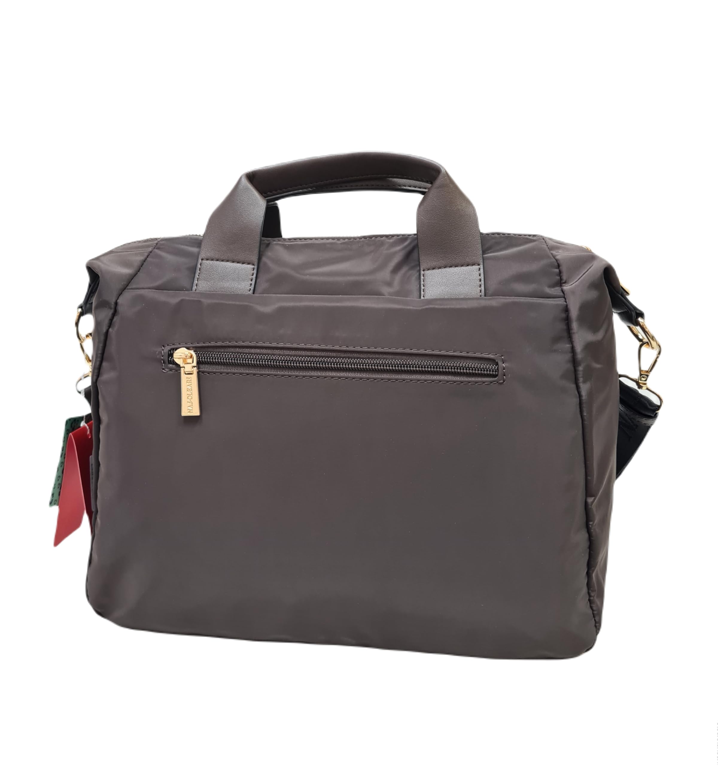 NAJ-OLEARI Borsa Donna In Nylon Cartella Multitasche Portadocumenti Multiuso ART. 61834 Prodotto Realizzato con 100% Nylon Riciclato (CIOCCOLATO)