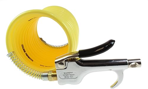 Miniatura 8 de Coilhose Pneumatics Pistola de soplado serie 600-PU15B-B 600 con manguera de aire en espiral de poliuretano Flexcoil, diámetro interior de 14 de