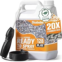Rock Glue for Landscaping with Electric Sprayer, 1 Gallon Ready-to-Spray Mulch & Gravel Binder, Non-Toxic & Pet-Safe Mulch Bond for Landscaping, Clear-Drying Permeable for Pea Gravel, Pebble