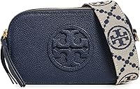 Tory Burch Mini Miller Crossbody Bag for Women - Pebbled Leather, Zippered Compartments, Removable Strap