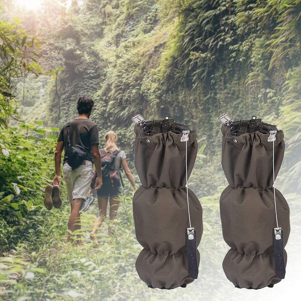 DONGKER Guêtres de Randonnée, Guêtres Réglables à Glissière Imperméables Randonnée Guêtres de Jambe Équipement de Protection pour la Marche en Plein Air Escalade Chasse Randonnée Cyclisme Alpinisme
