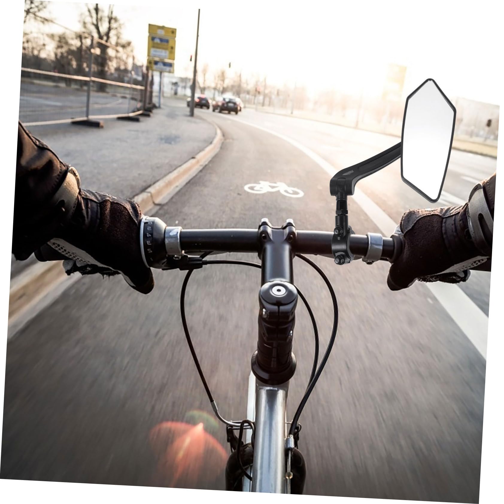 ifundom 2 Pezzi Specchietto Retrovisore per Bici Design Manubrio Visione e Accessorio per Sicurezza Monopattino