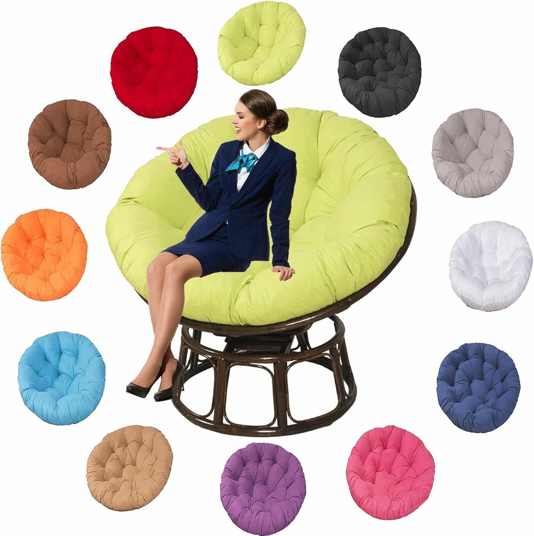 Grand coussin 150x150 d'extérieur pour chaise swing et salon