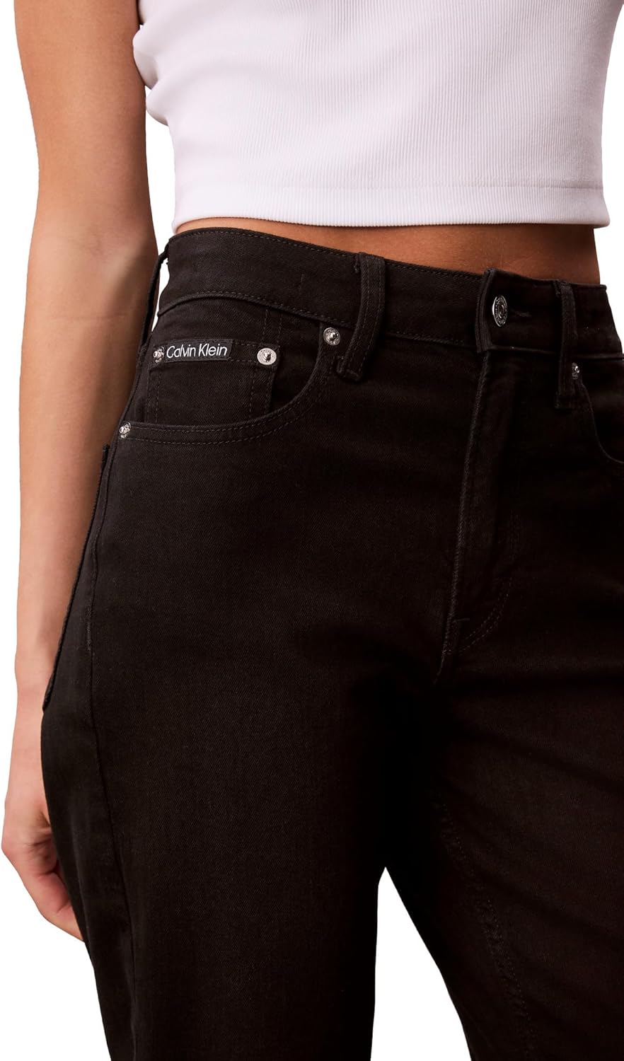 Calvin Klein Women's High Rise Straight Fit Jeans - Image 2