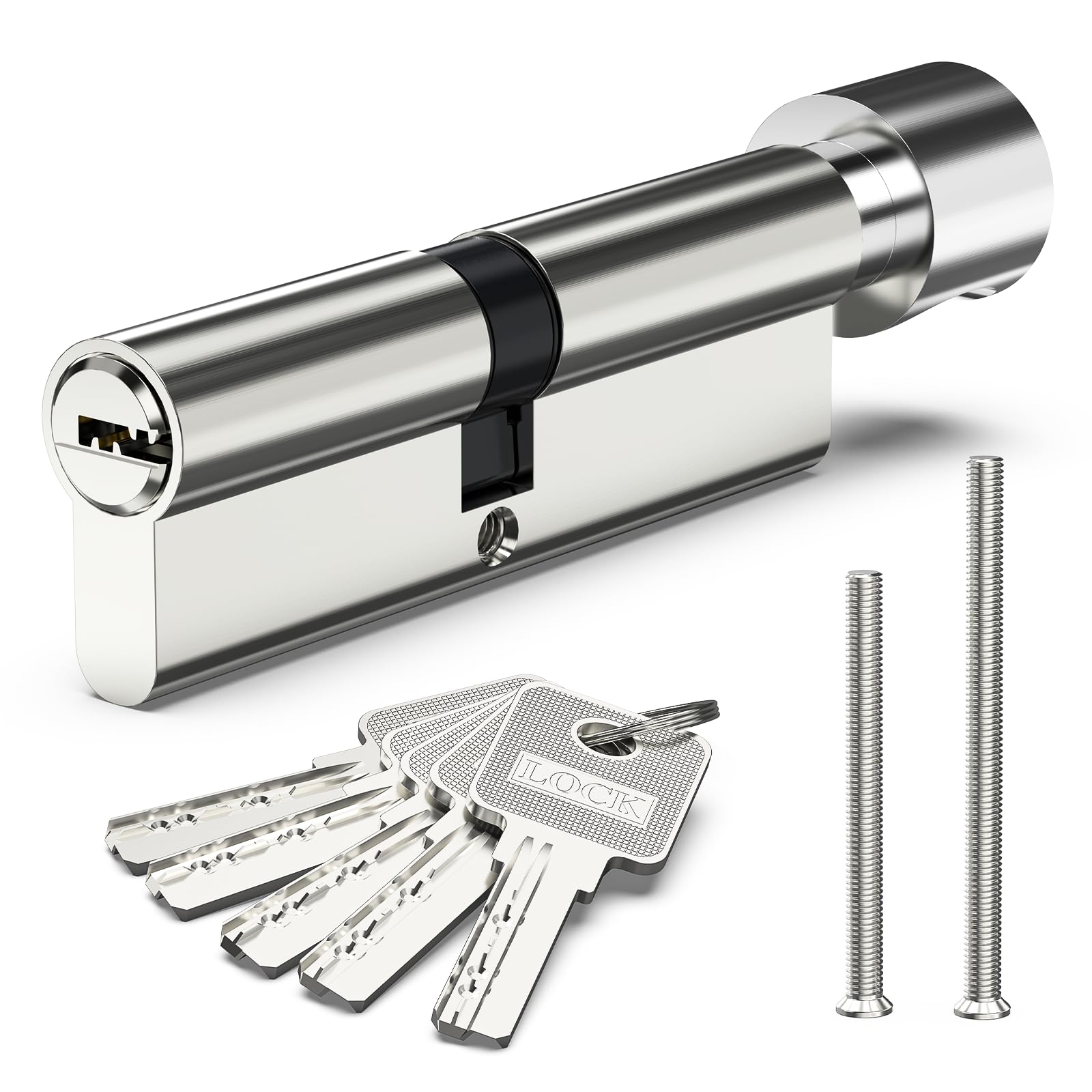 Valorada 45/50T(95mm) Thumb Turn Euro Cylinder Lock with 5 Keys