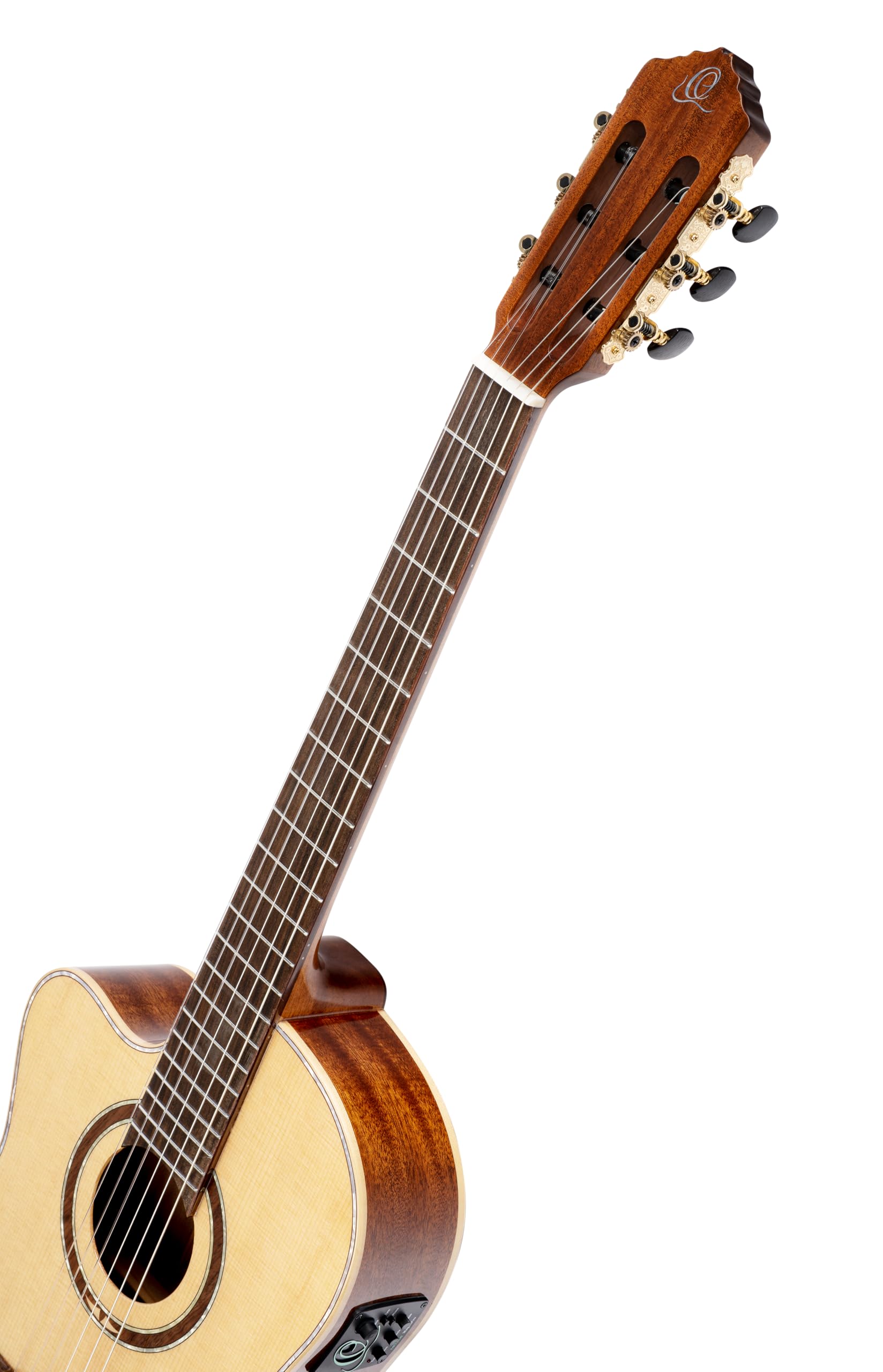ORTEGA Performer Series RCE138-T4-L - Guitarra de concierto, 4/4, cuello estrecho, cuerpo fino, incluye funda, color natural