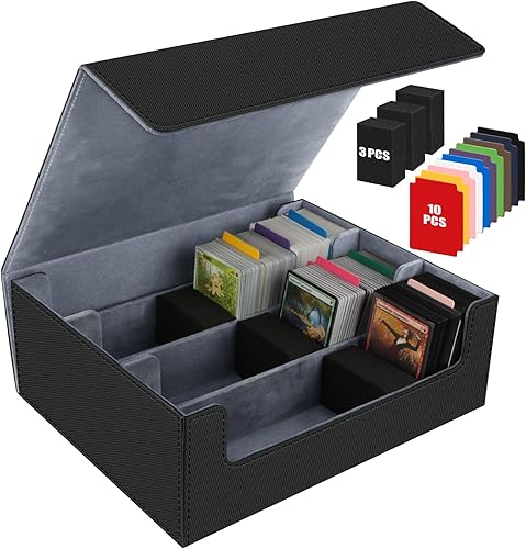 AOBOPLE Caja de almacenamiento de más de 1800 tarjetas de intercambio, funda para tarjetas intercambiables con 5 separadores de tarjetas, funda de AOBOPLE Caja de almacenamiento de más de 1800 tarjetas de intercambio, funda para tarjetas intercambiables con 5 separadores de tarjetas, funda de