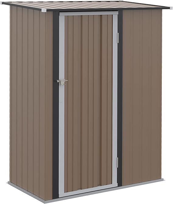 Outsunny 5ft x 3ft Garden Metal Storage Shed, Outdoor Tool Shed with