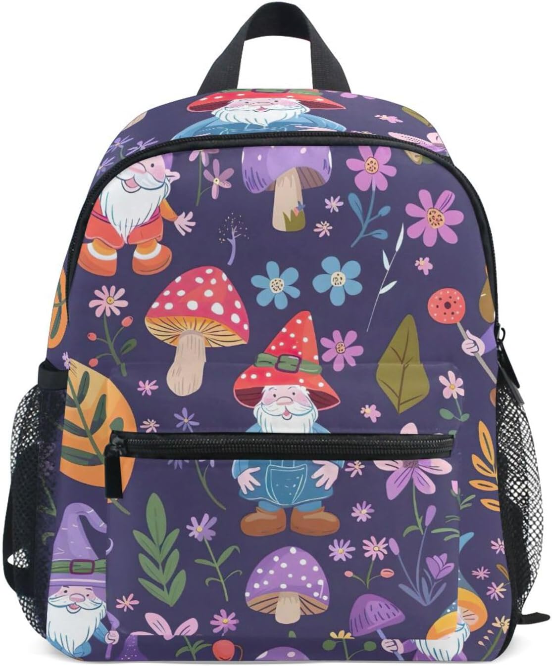 Cute Gnome Purple Backpack for Toddler Girls Boys, Small Kids School Backpacks Travel Backpack, 3-8 Years