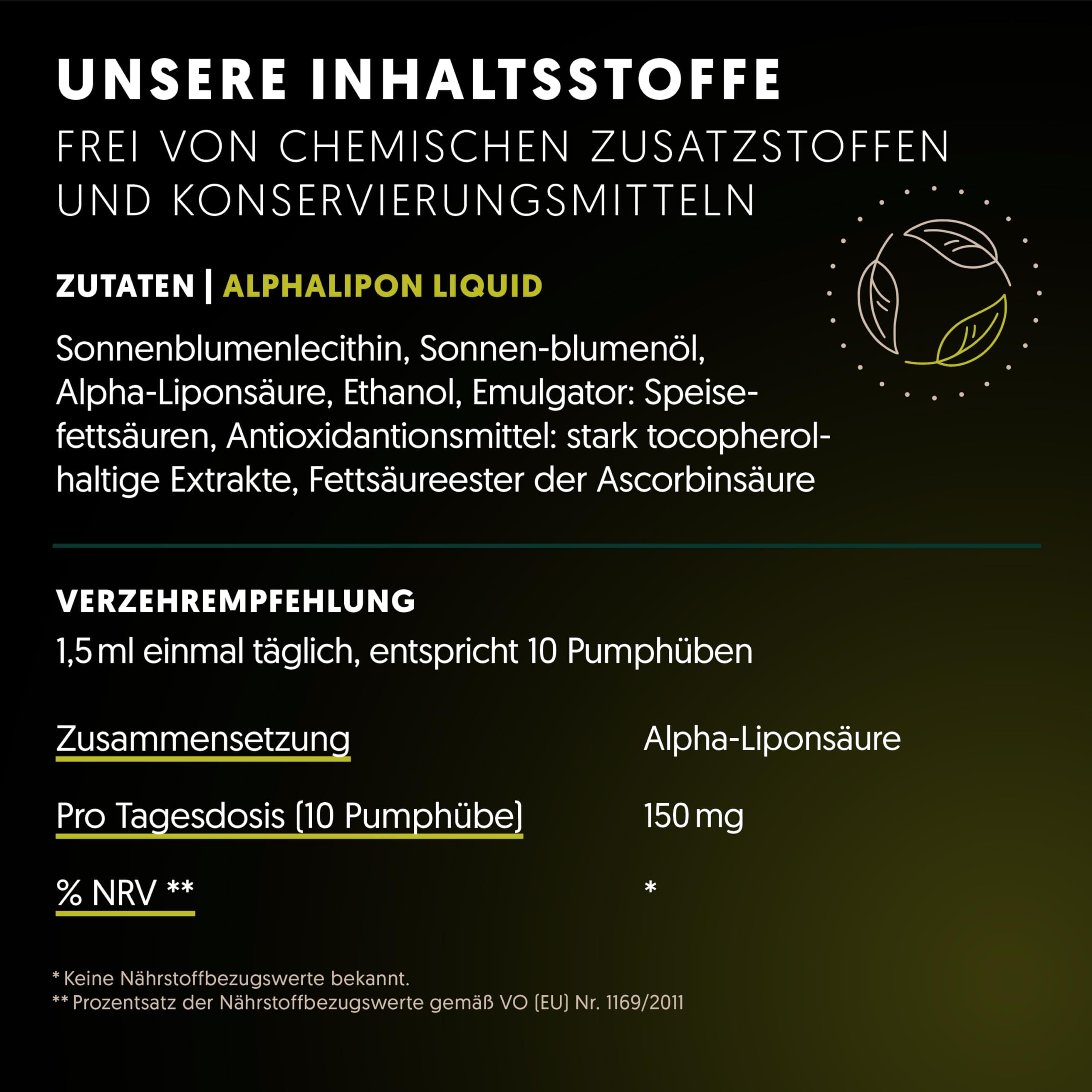 liposomale Alpha-Liponsäure - hochdosierte Liponsäure aus natürlichen Rohstoffen - Alpha Lipoic Acid - Alpha Liponsäure hochdosiert von Wissenschaftlern entwickelt - 50ml