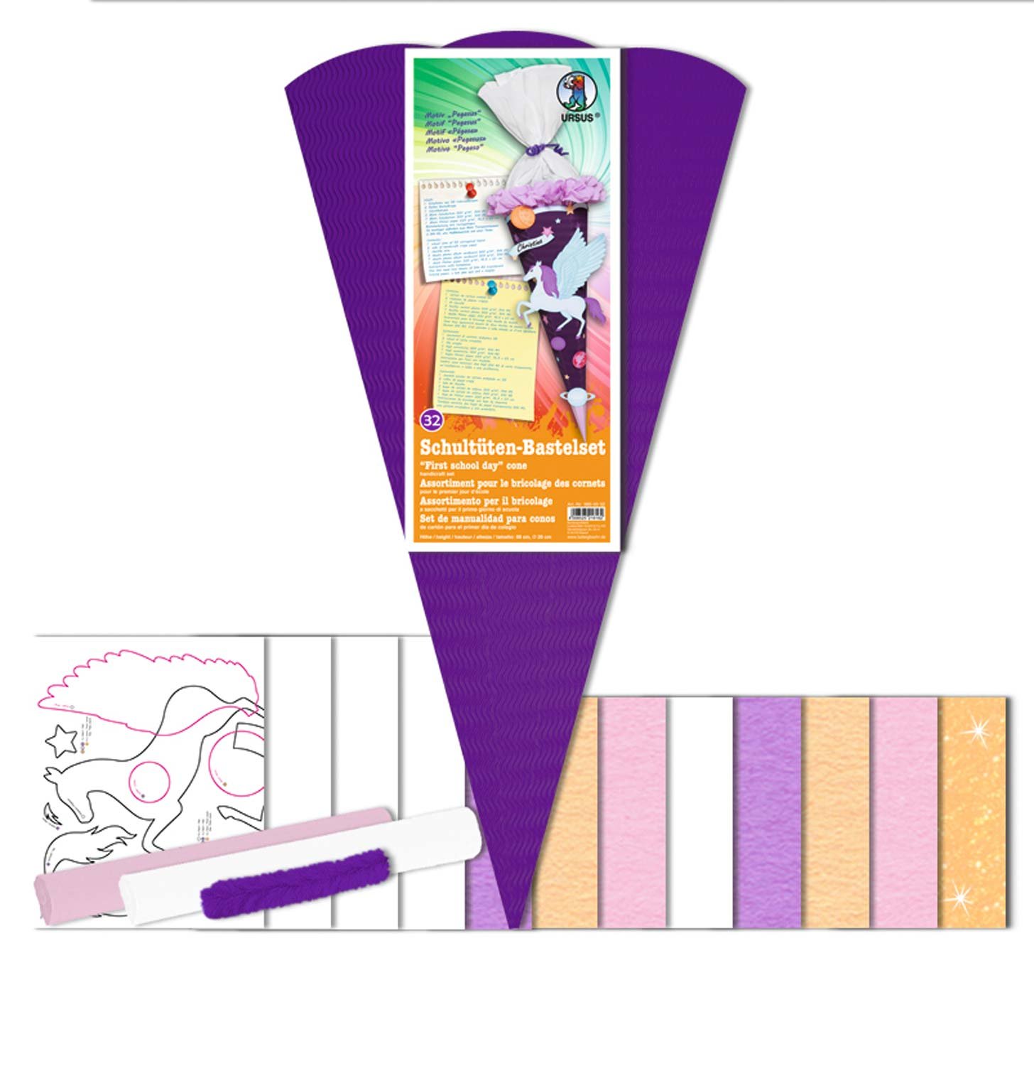 Ursus Set per Creare Scuola Pegasus 68 cm 6 Quadrato