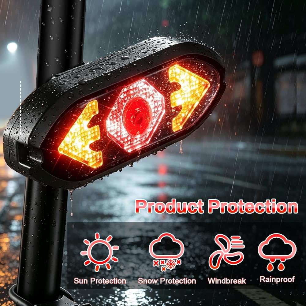Blinker E Scooter Nachrüsten Set, Lenkergriffe für Elektroroller mit Integrierten Blinkern, IPX4 USB Wiederaufladbar, für Xiaomi M365/Pro2/1S Ninebot (22mm Innendurchmesser)