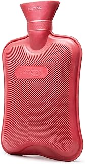 HomeTop Premium Classic Rubber Hot Water Bottle (Red)