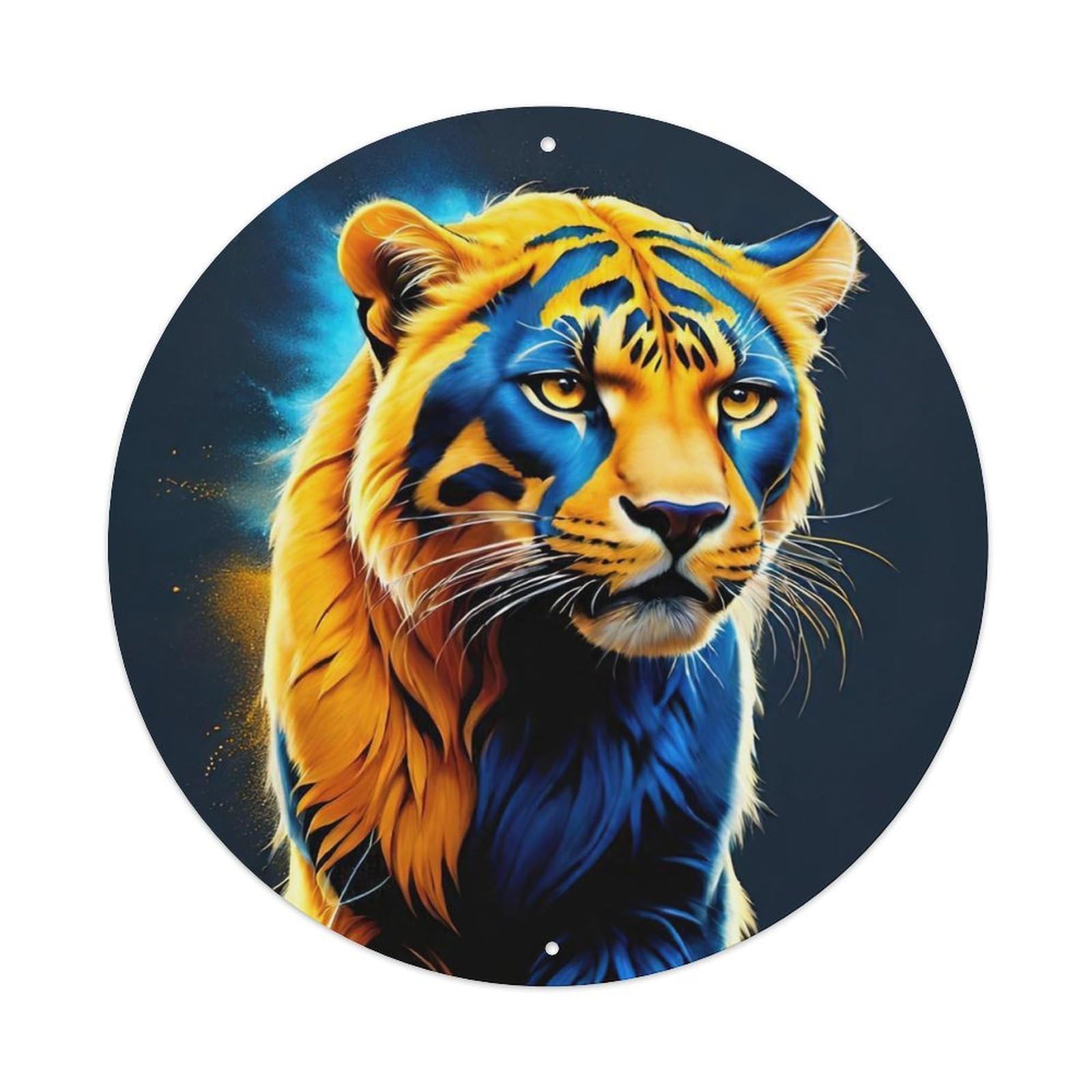 Animal Artwork Looking Away from The Tiger Metal Tin Sign