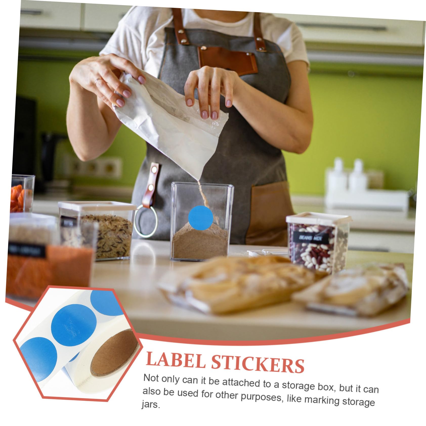 Angoily 10rotoli Etichette Adesive Pois Colorati Di Adesivi Circolari Etichette Di Classificazione Per Uso Domestico Scolastico e Ufficio Senza Residui Colla Comode Per Etichettare Articol