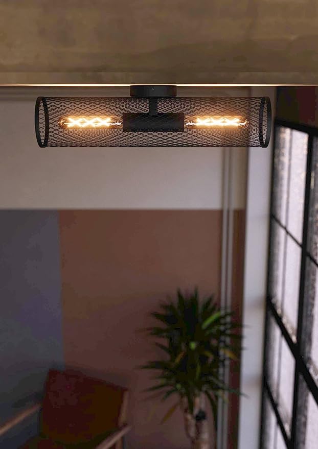 Eglo EGLO Wandlamp Redcliffe, 1-lichts industriele muurlamp, lamp wand binnen voor woonkamer en hal, wandverlichting van zwart metaal, E27 fitting photo 2