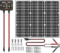 Vista 13 de SOLPERK 30 W Cargador de batería solar + Mantenedor de batería solar + Controlador de carga MPPT de 10 A de actualización + Soporte de montaje
