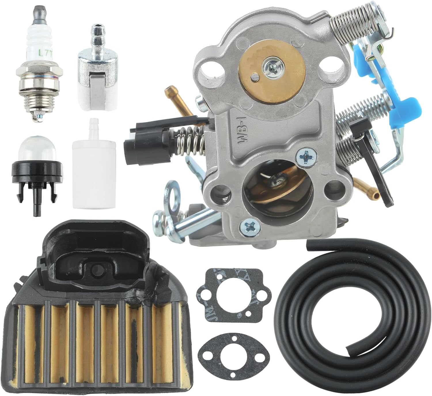WTA-29 Carburetor Compatible with Husqverna 455 455E 460 461 Rancher Gas Chainsaws 544883001 544227401 544883001 544312901 WTEA-1-1 C1M-EL35 Carb with Air Filter Spark Plug Fuel Filter Line