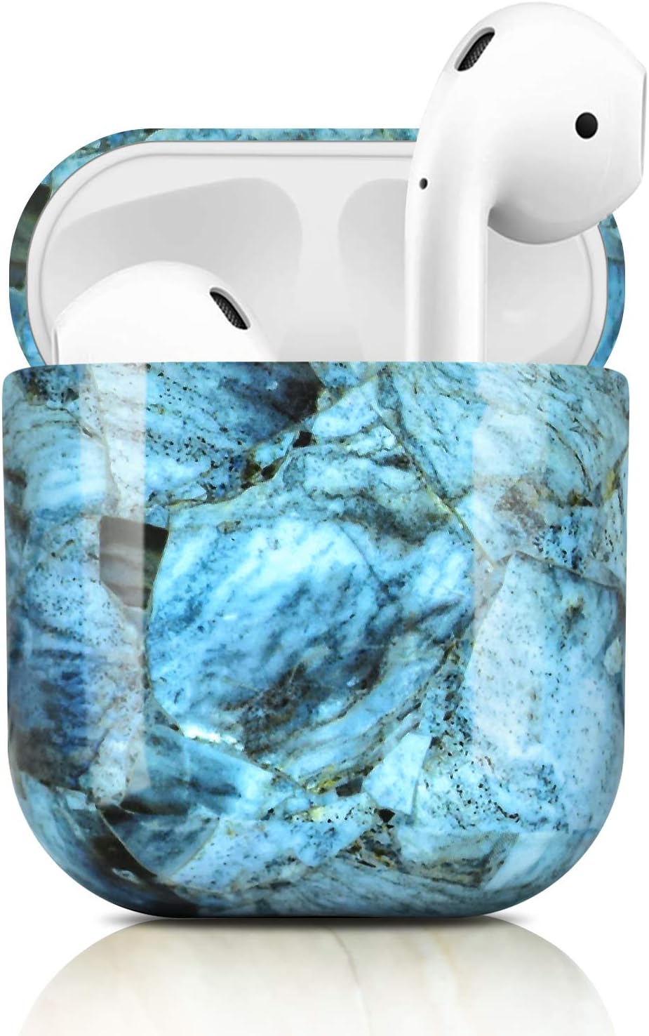 Newseego Compatible with AirPod Case, Portable Marble Airpod Case Cover