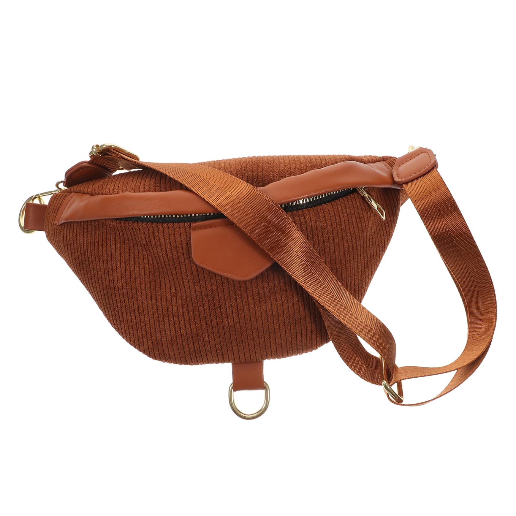 POPETPOP Outdoor Crossbody Bag Adjustable Wear Resistant Fanny Pack for Travel Corduroy Chest Pack for Sports Running Hiking and Everyday Use Versatile Storage Pouch