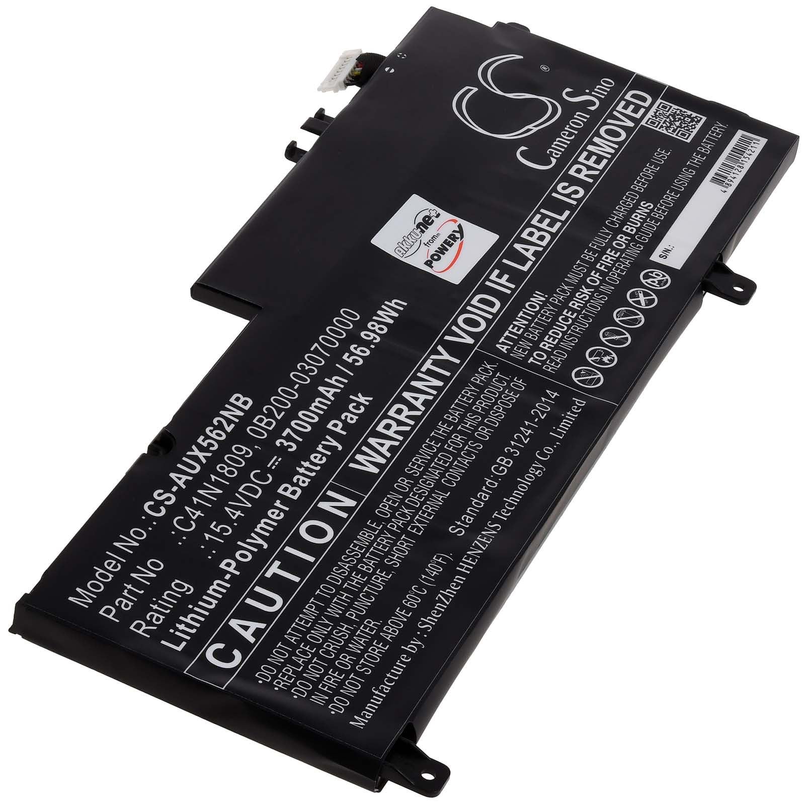 Akku für Laptop Asus UX562FD-EZ083T, 11,4V, Li-Polymer
