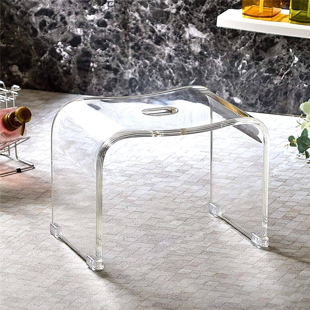 バスチェア　風呂椅子　風呂イス　アクリル　クリアブルー　高さ30cm Amazon｜Kuai アクリル バスチェア 風呂 椅子 高さ35cm Lサイズ