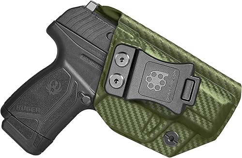 Amberide IWB & OWB KYDEX Holster Fit Ruger Max 9 Holster IWB KYDEX Holster Fit Ruger Max-9 Pistol, Inside Waistband Concealed Carry, Adjustable Cant