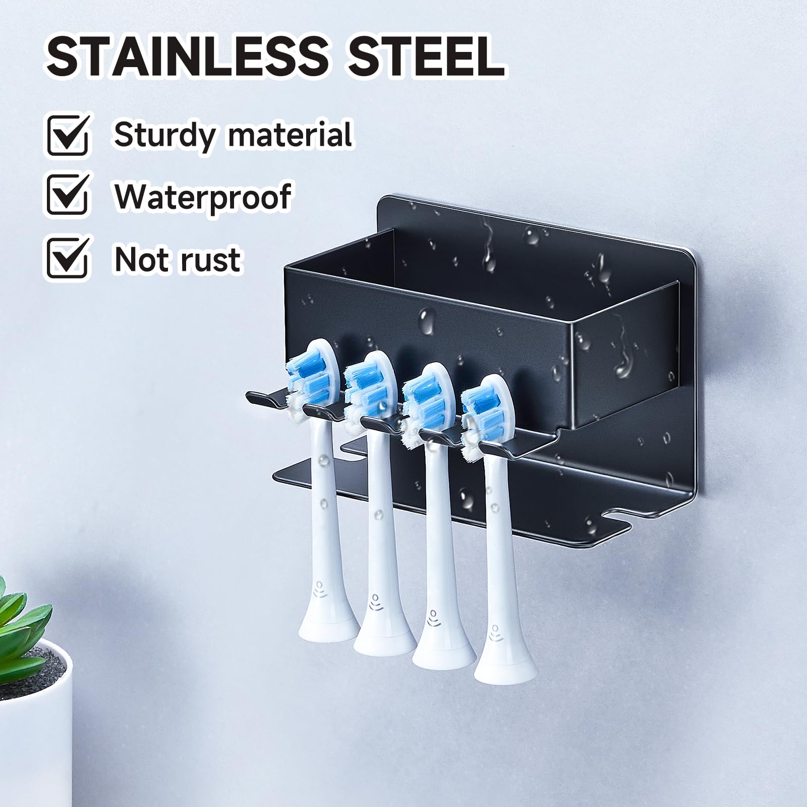 Portacepillos de dientes para baños, soporte para cepillo de dientes eléctrico, soporte de pared para cepillos