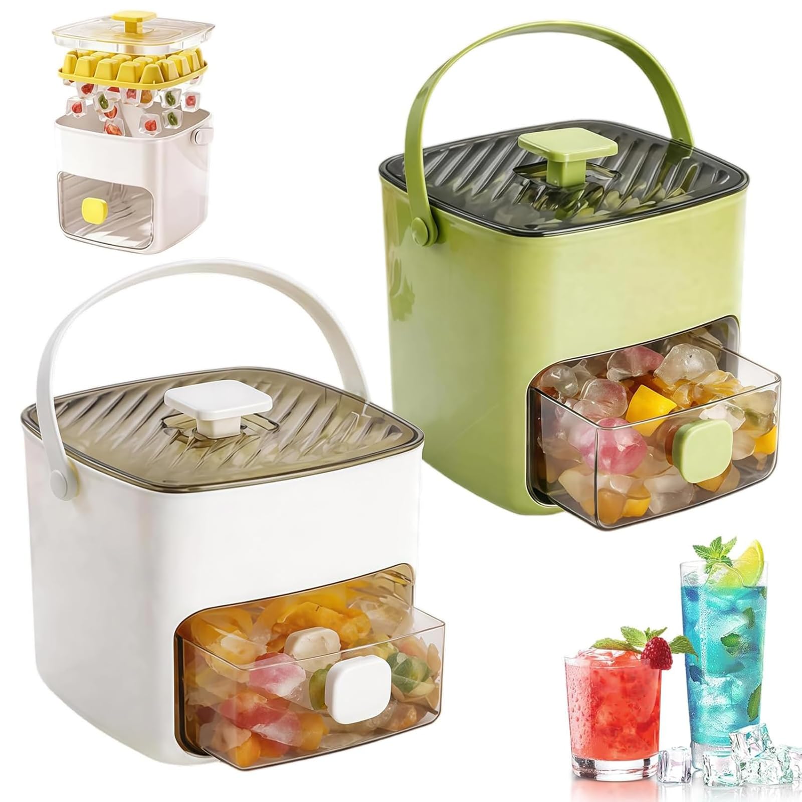 Machine à glaçons portable avec boîte de rangement pour congélateur - 8