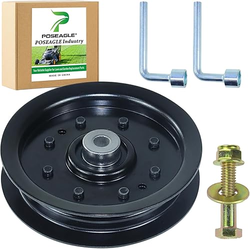 Vista 10 de Paquete de 2 poleas tensoras 756-04129b 4.25 Reemplaza Troy Bilt Polea 753-08171 Kit de polea tensora Cub Cadet 756-04129b Cub Cadet 756-04129 Polea