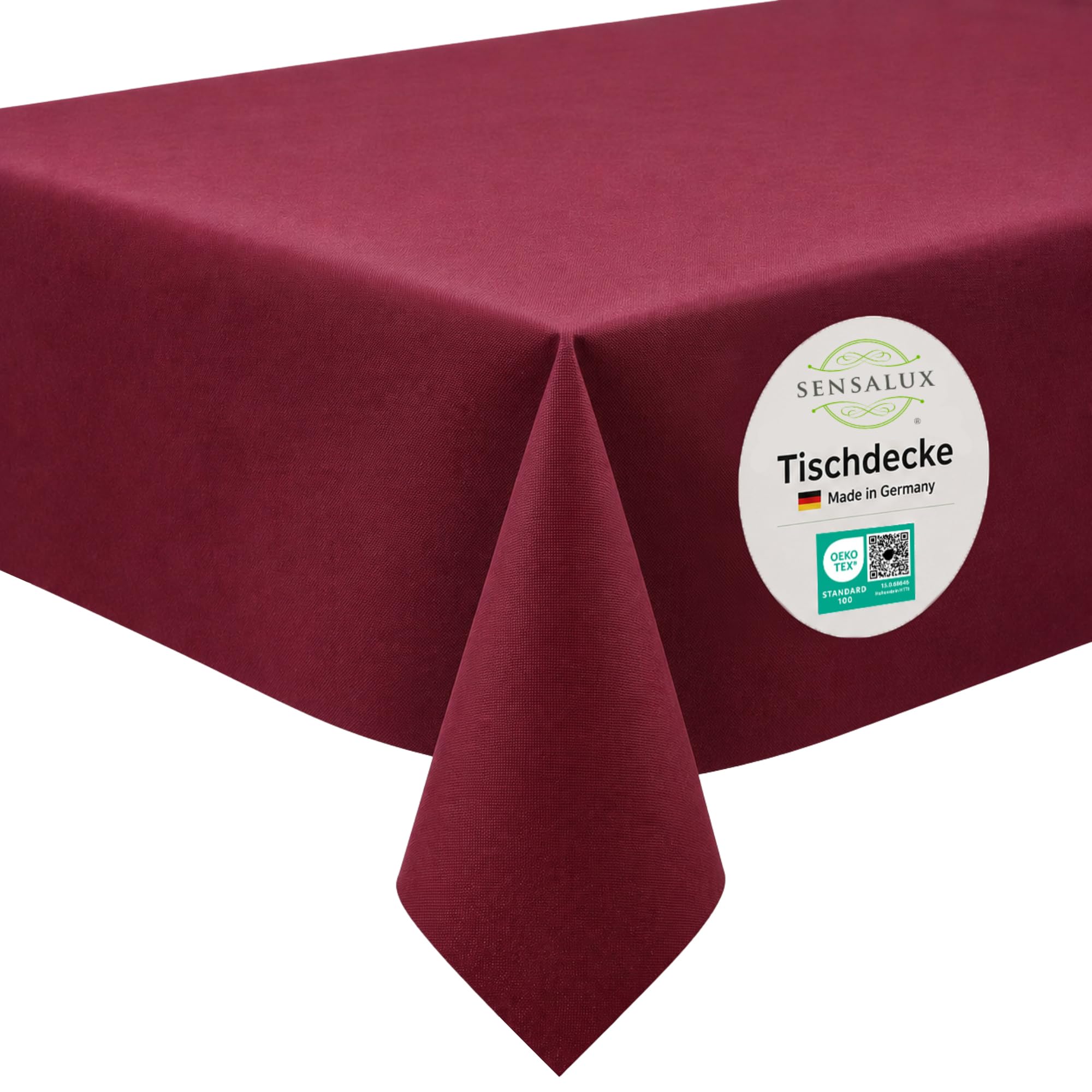 Sensalux Bierzeltgarnitur Tischdecke Bordeaux 1m x 2,5m – OEKO-TEX STANDARD 100, Lotuseffekt