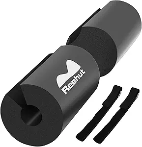 REEHUT Squat Pad Barbell Pad for Squats, Lunges and Hip Thrusts - Foam Sponge Pad Provides Relief to Neck and Shoulders While Training - Fit Standard and Olympic Bars Perfectly Black