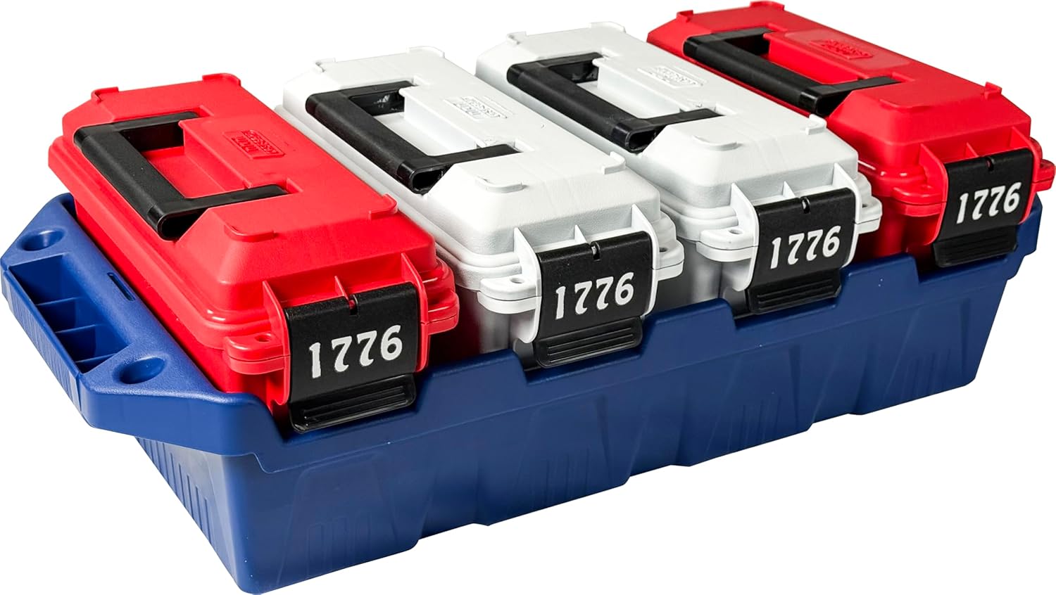 MTM AC-1776 Ammo Crate, Stackable, Easy Carry & Transport Ammo, Rugged Tactical Carrying Crate, USA Made, 250th Anniversary Commemorative Edition 1776-2026