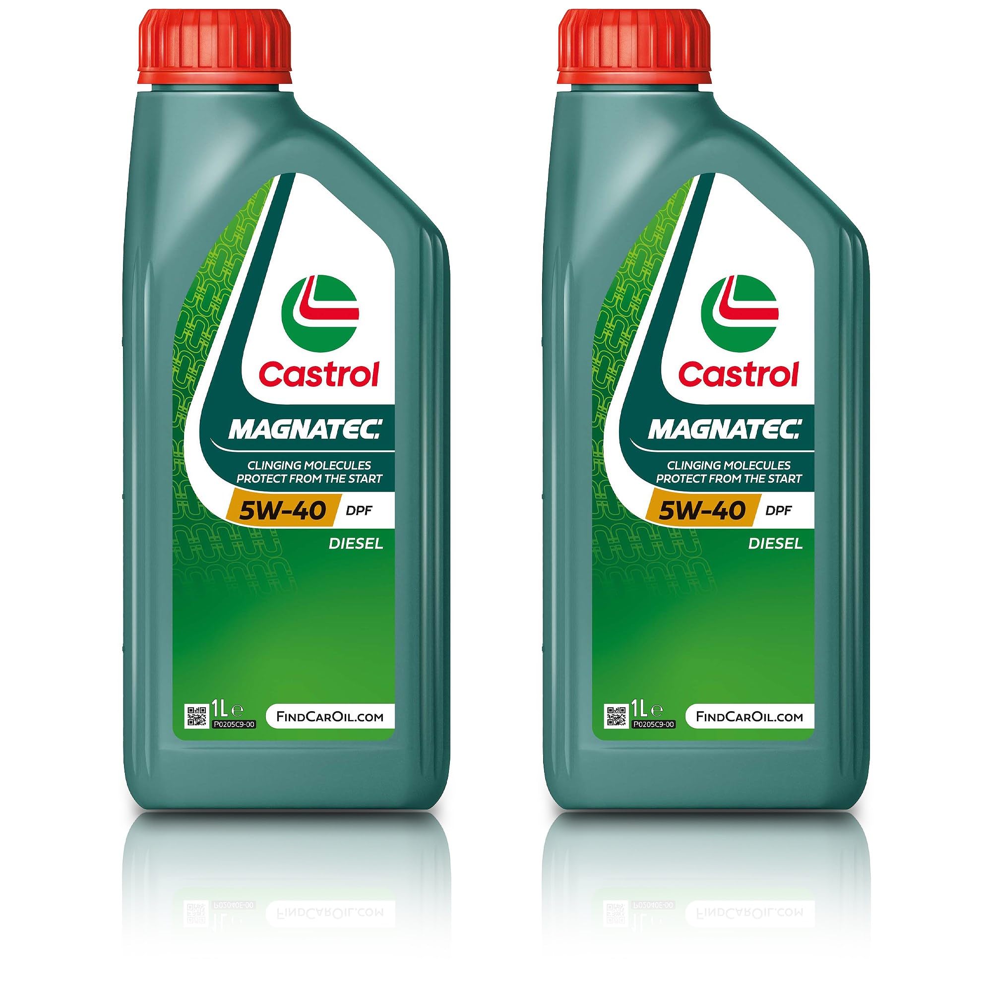 2x 1 L + 5 L = 7 Liter Castrol Magnatec Diesel 5W-40 DPF Motoröl inkl. Castrol Ölwechselanhänger
