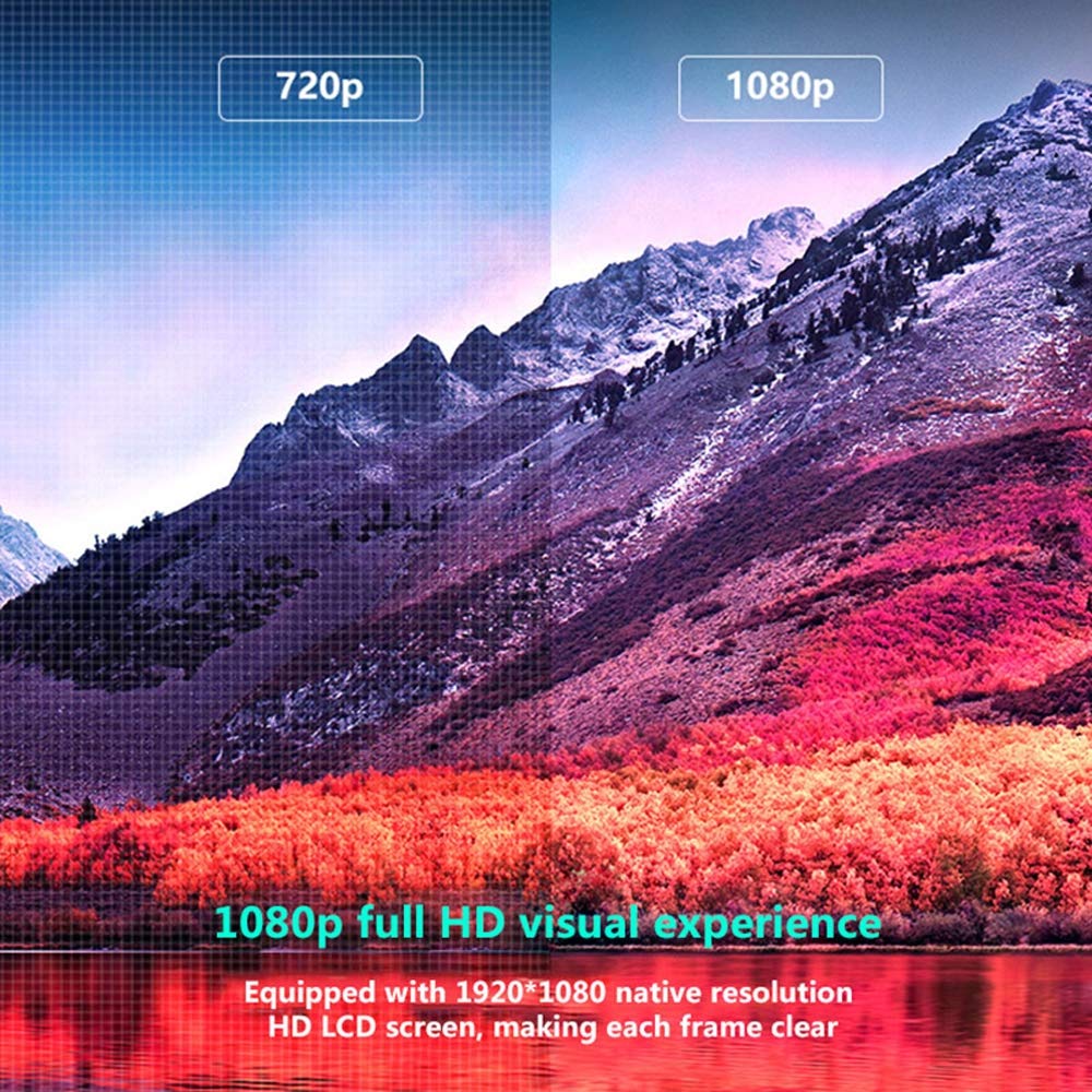 Yanghao Proiettore Full HD 200" 5000: 1 di Contrasto 1920 * 1200 Risoluzione 4000 Video proiettore di Lumen LED per la casa e L'Ufficio ntertainment Cinema