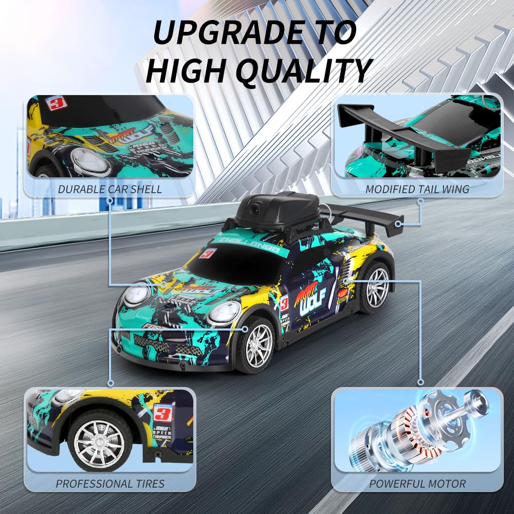 OBEST Remote Control Car Camera 2.4 GHz Racing Graffiti - Dettaglio