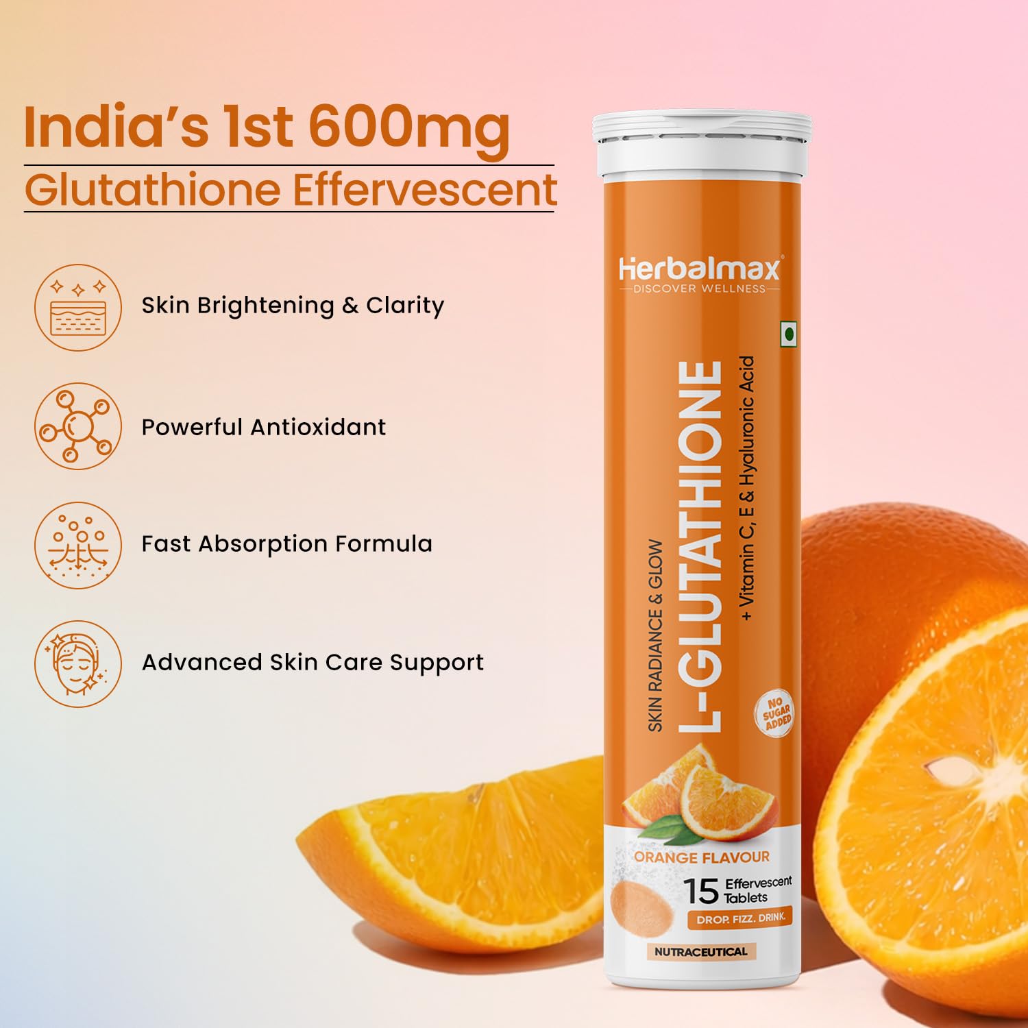 Herbal Max L- Glutathione Effervescent Tablets – 45N