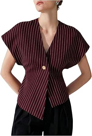Floerns Women's Striped Cap Sleeve Dress - Button Detail Tee Shirt Style | Casual Summer Outfit